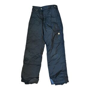 Descente Size 34 Ski Snowboard Snow Pants Black Insulated Side Zips Vintage